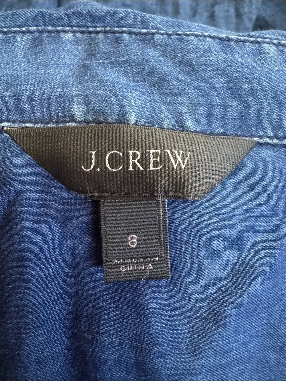 J.Crew Indigo Gauze Popover Shirt – Women’s Size 8